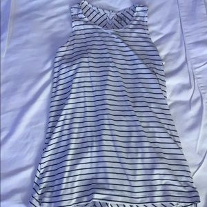 Athleta Girl black and white striped tank top